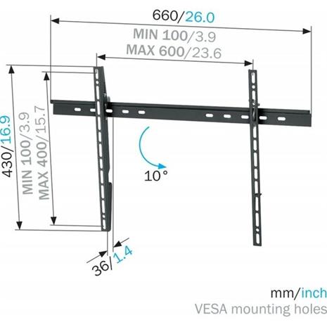 Mount Massive MNT 302 - Max 100 kg - recommended for 62"