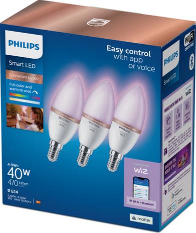 Philipsin sähkölamput, E14, 3 kpl