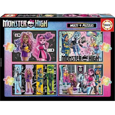 4 progressiva pussel - EDUCA - Multi 4 Monster High 50-80-100-150