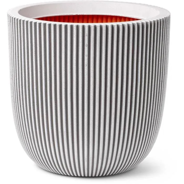 Pallikukkaruukku - CAPI EUROPE - GROOVE NL - 43 x 41 cm - Norsunluu