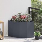 vidaXL Kulmapenkin Ruukku Antrasiitti 60 x 60 x 50 cm Teräs