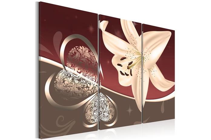 Kuva - Abstraction with lily - triptych