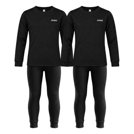 Accezzi Baselayer, alusasu, juniori, musta