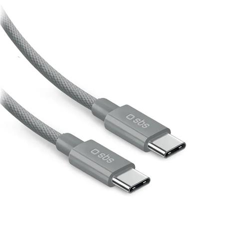 SBS LACABLEBRDTCC2M100G USB-kaapeli USB 2.0 2 m USB C 0,48 Gbit/s 100 W Harmaa LACAB