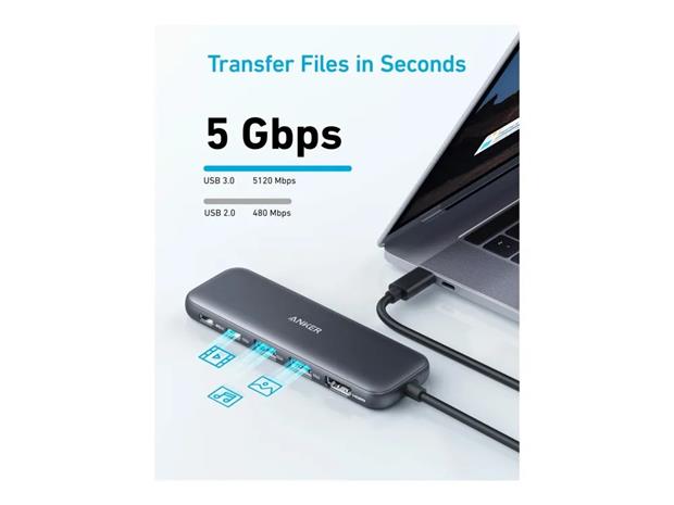 Anker 332 USB-C Hub 5-in-1 Black