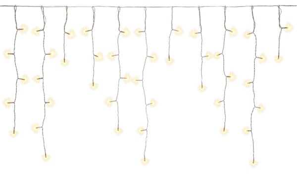 Goobay Icicle String Light, jossa on 400 läpinäkyvää LED-valoa.