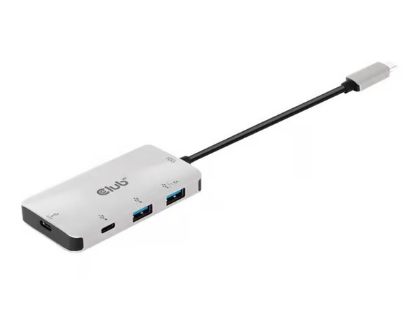 Club 3D USB Gen2 Type-C PD Lataus 1.5A -hubi, Harmaa
