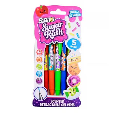 Scentos Sugar Rush Retractable Gel Pens 5 pcs CDU