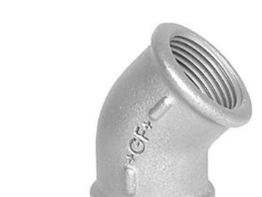 +GF+ Angle galvanized 45° for f 11/2