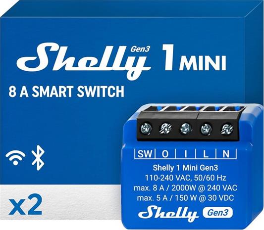 Shelly Plus 1 Mini Gen3 (Dual pack)