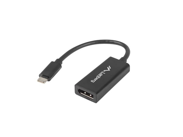 USB Type C - LANBERG - AD-UC-DP-01 - 15 cm - DisplayPort liitin - Musta väri