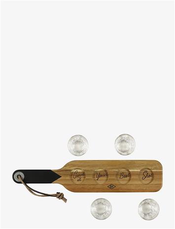 GENTLEMEN'S HARDWARE Serving Paddle & Shot Glasses - BLACK - One Size – kuva 2/2