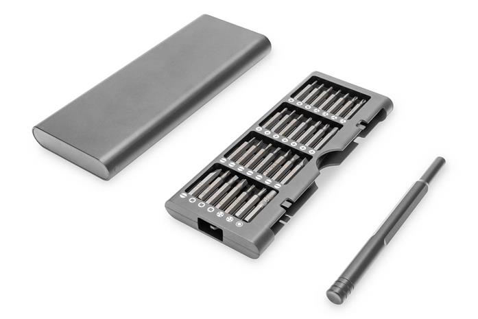 DIGITUS - precision screwdriver handle with bit set - 57 pieces