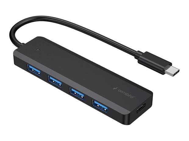 Gembird UHB-CM-U3P4P-01 USB-C 4-Port USB 3.2 Hub Black