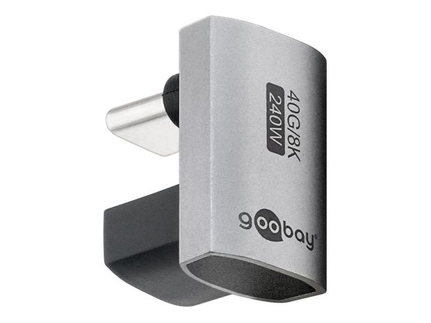 Pro USB-C - USB4 - 180° U-Shape - adapter - silver