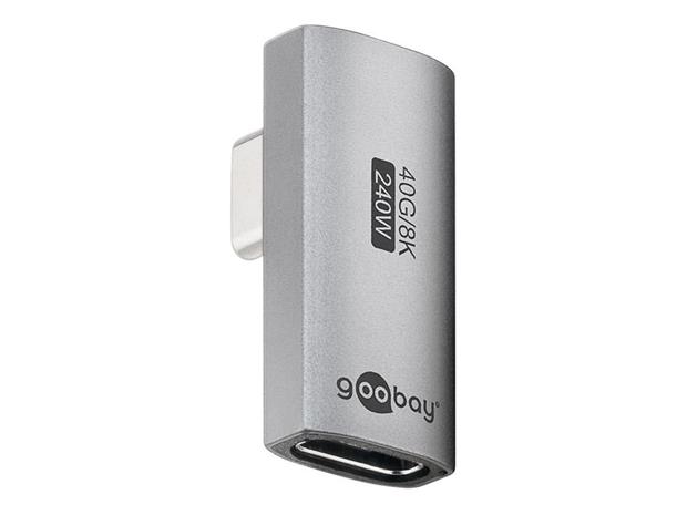 Pro USB-C - USB4 - 90° rotated - adapter - silver