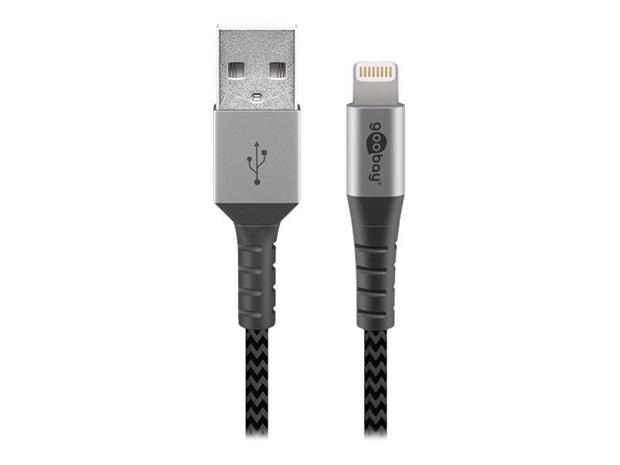 Goobay Textile Usb-a - Apple Lightning -kaapeli, 2m – kuva 3/3
