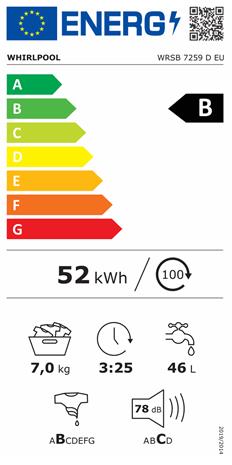 Whirlpool WRSB 7259 D EU, pyykinpesukone