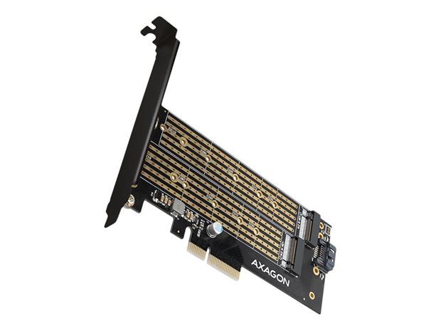 Axagon PCEM2-D PCIe 3.0 x4 M.2 NVMe + SATA Storage Controller