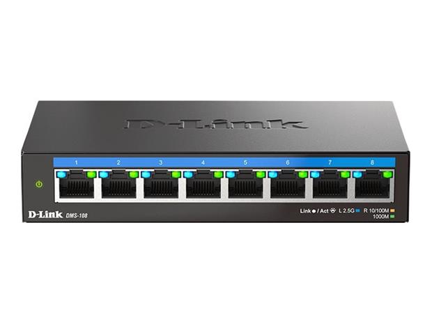 D-Link DMS-108/E 8-Port 2.5G Multi-Gigabit Desktop Switch