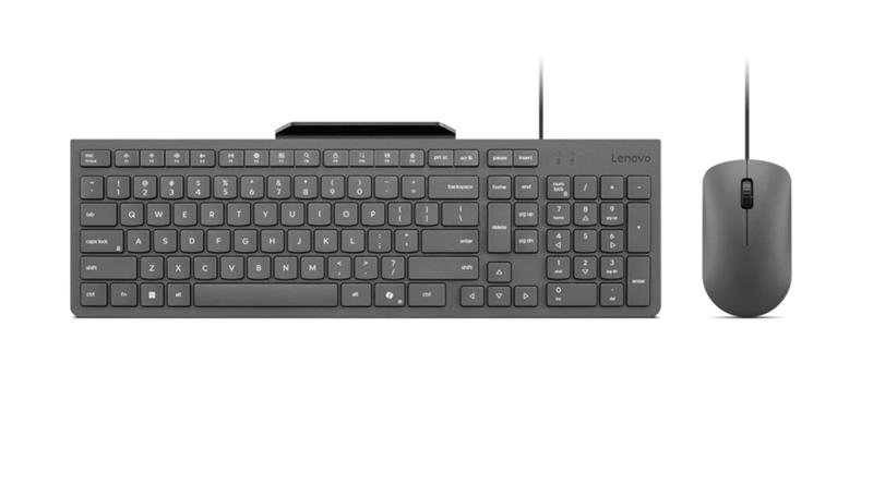 Lenovo GX31R09775 näppäimistö Sisältää hiiren Koti /Toimisto USB Englanti (US) Harmaa