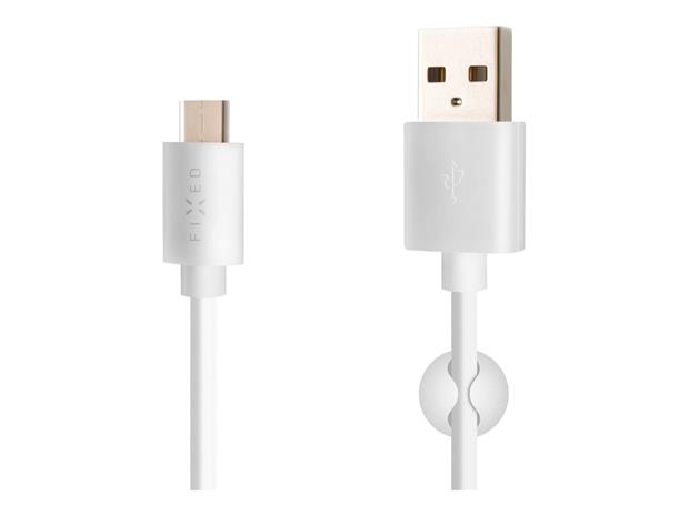 FIXED USB-A / USB-C kaapeli 2m Valkoinen