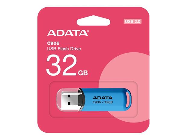 ADATA AC906-32G-RWB USB flash drive 32 GB USB Type-A 2.0 Blue, Transparent