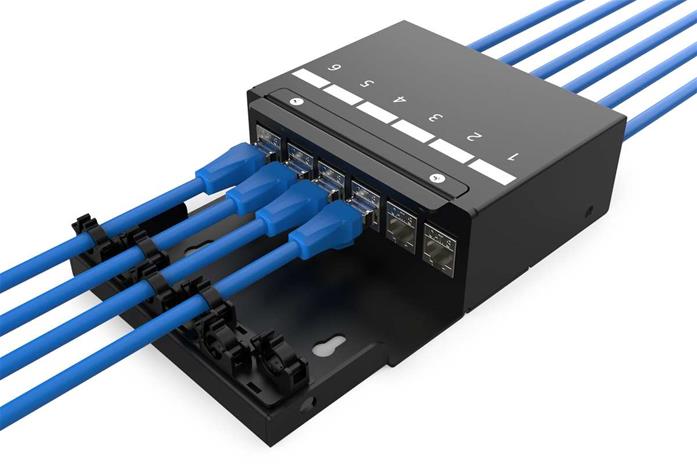 Digitus Consolidation Point Box Keystone Modules with Cable Manager