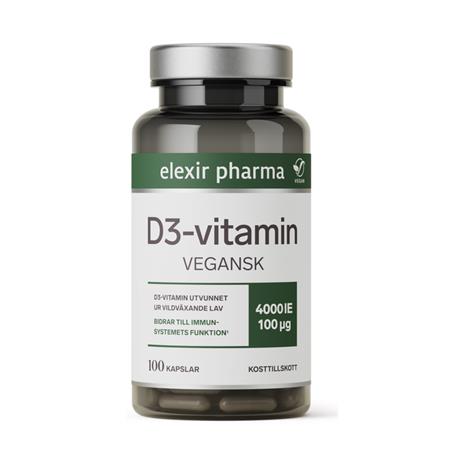 Elexir Pharma D3 Vitamin 25µg 100 kaps, ravintolisä – kuva 6/6