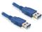 DeLOCK USB 3.0-A male/male - 2m USB-kaapeli USB A 5 Gbit/s Sininen 82535 – kuva 2