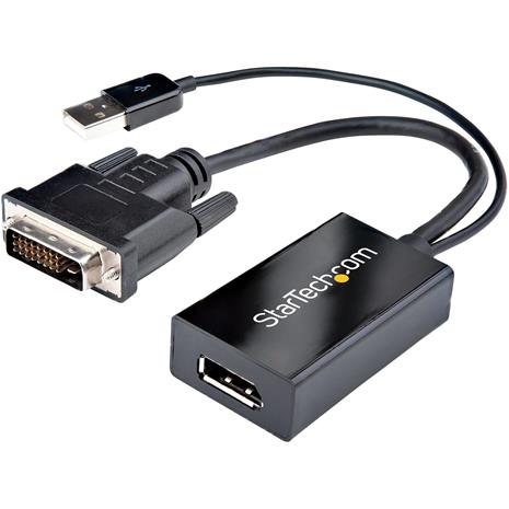 StarTech.com DVI to DisplayPort Adapter - USB Power - DVI-D to DP Converter - display adapter