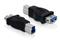 DeLOCK USB 3.0 Adapter USB 3.0-B M USB 3.0-A FM Musta 65179 – kuva 2