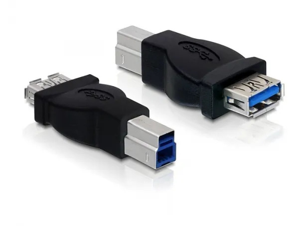 DeLOCK USB 3.0 Adapter USB 3.0-B M USB 3.0-A FM Musta 65179 – kuva 2/2