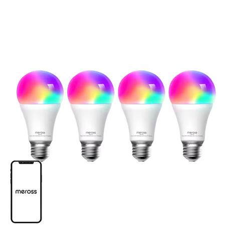 Meross LED-lamppu MSL120 HomeKit WiFi Smart LED Light Bulb Four-Pack E27 – kuva 4/4
