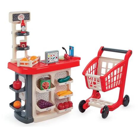 Ecoiffier Grocery counter + Trolley