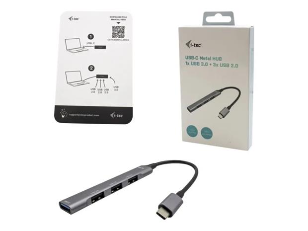 i-tec Metal USB-C HUB 1x USB 3.0 + 3x USB 2.0 – kuva 3/3