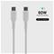 FIXED LIQUID Silikonikaapeli 60W USB-C/C 2m Valkoinen – kuva 4