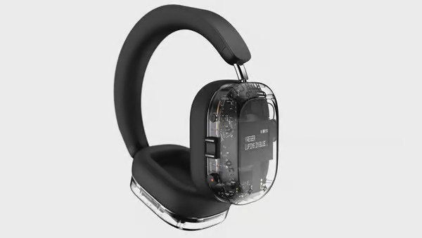 Mondo by Defunc Over-Ear ANC Bluetooth Headset Clear