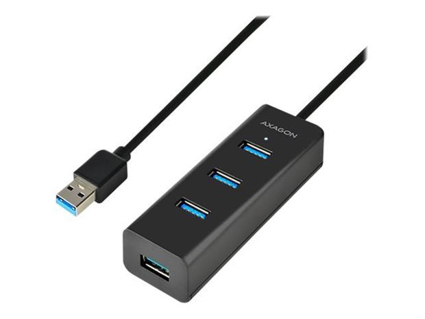 Axagon HUE-S2BL 4x USB 3.0 CHARGING hub w. 1.2m cable, power micro USB