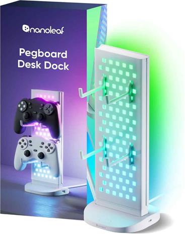 Nanoleaf Gaming Pegboard USB Desk Dock - White