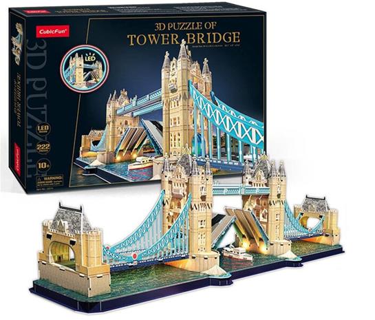 Cubic Fun 3D Puzzle Tower Bridge with LED Lighting 3D Palapeli