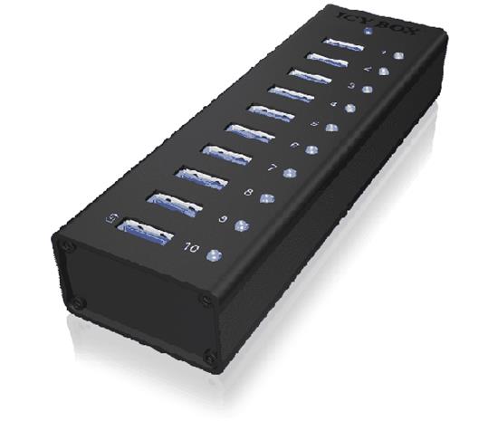ICY BOX IB-AC6110 USB 3.2 Gen 1 (3.1 Gen 1) Type-B 5000 Mbit/s Black