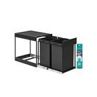 Keittiön roska-astia SONGMICS, 2 × 20 l, Musta, 48,6 × 32,4 × 44 cm