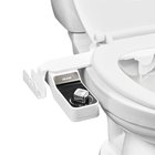 WC-istuimen bideeliitäntä, 0,3 tuumaa, kapea, valkoinen, kaksi sisäänvedettävää suutinta, ei-sähköinen