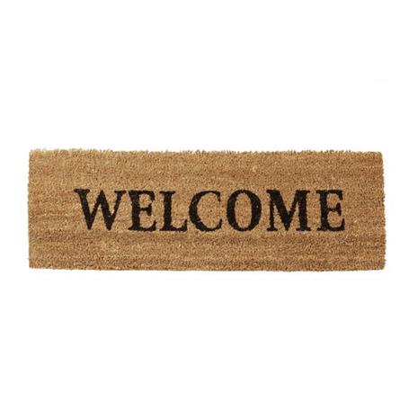 Ovimatto "Welcome" 75x25 cm, vaaleanruskea – kuva 1/2