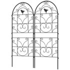 Setti 2 kasvin tukea Outsunny 50x120cm, musta