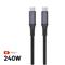FIXED ARMOR USB 4.0 240W USB-C/C 20Gpbs cable 2m - Grey – kuva 6
