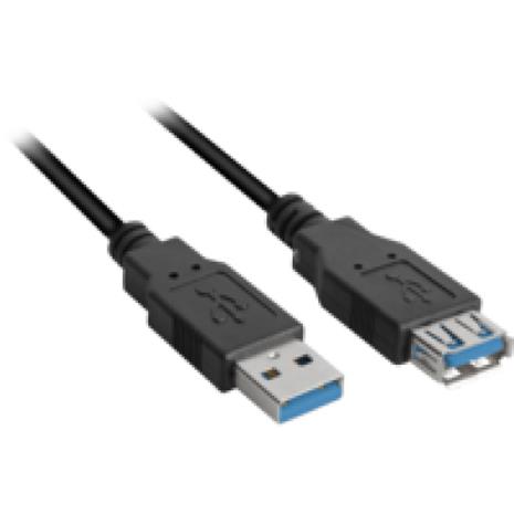 Sharkoon - USB extension cable - USB Type A to USB Type A - 1 m