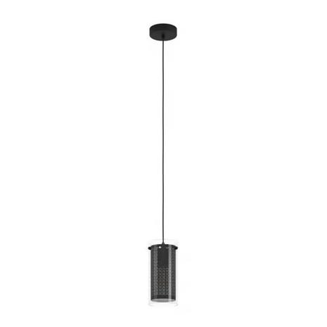EGLO PINTO TEXTIL 1 pendant E27, black/clear