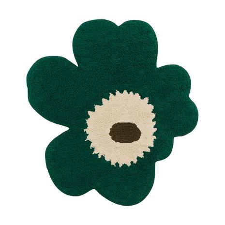 Marimekko Unikko kylpymatto 73x74 cm Emerald-off white-mole – kuva 7/7